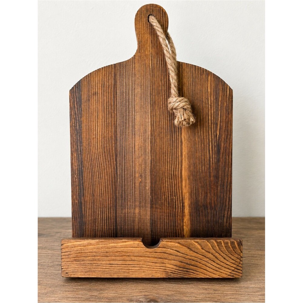 Rustic Wood Handmade Cookbook Recipe Book Stand Easel Farmhouse Lightweight